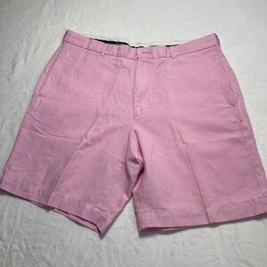 Brooks Brothers Shorts Mens 36 pink Seersucker Flat Front Shorts